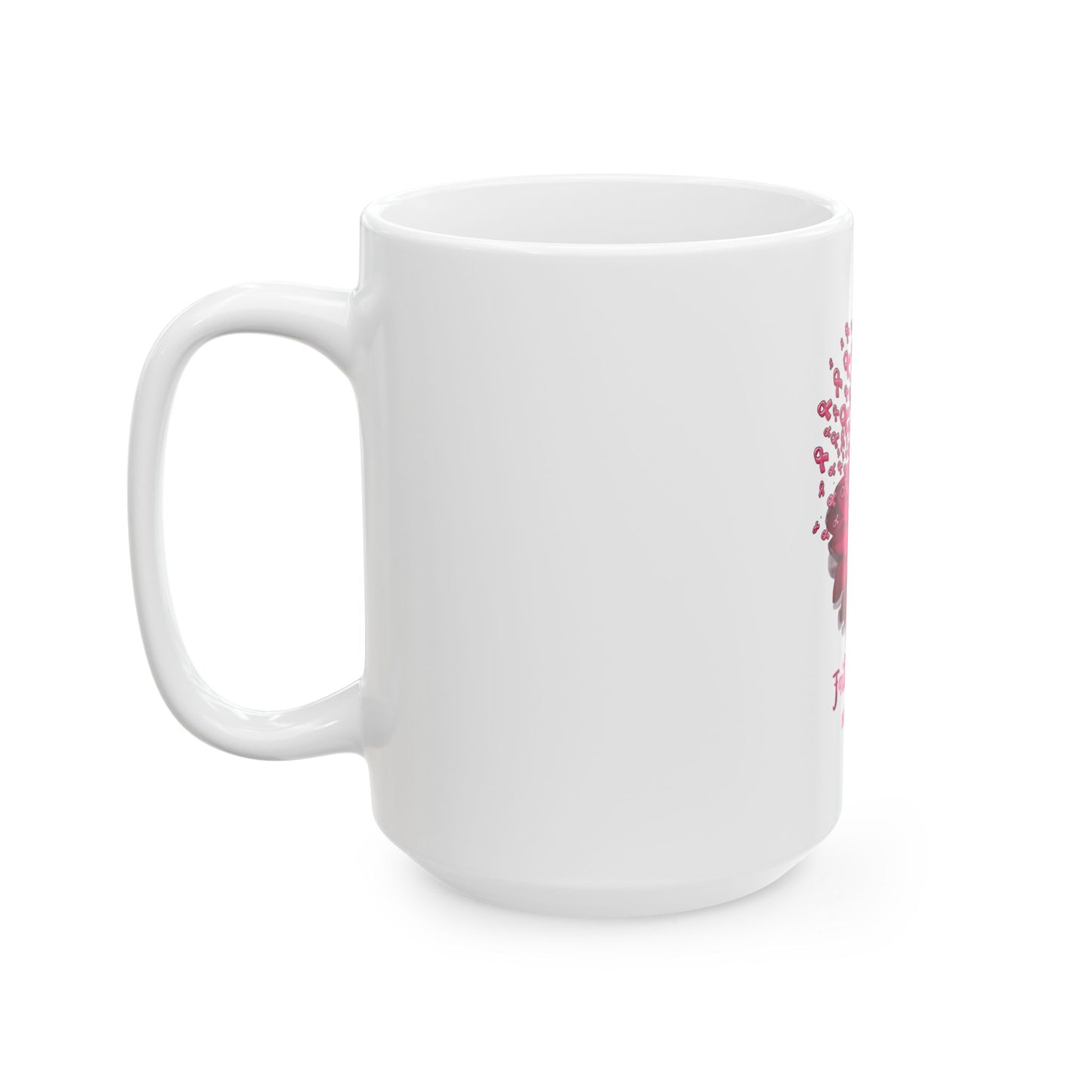 Faith Hope Love Breast Cancer Awareness Ceramic Mug, (11oz, 15oz)