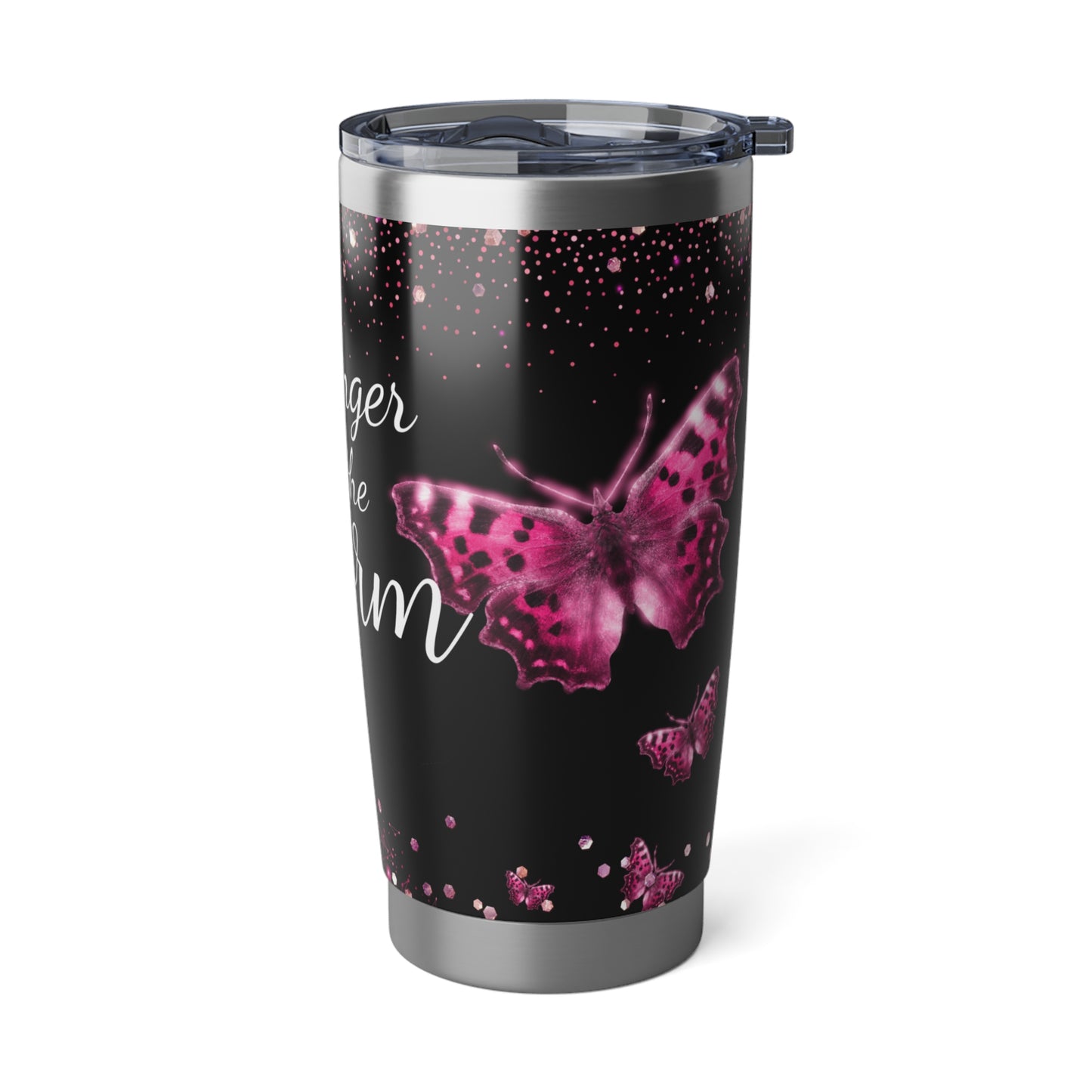 Breast Cancer Awareness Glitter Pink 20oz Tumbler