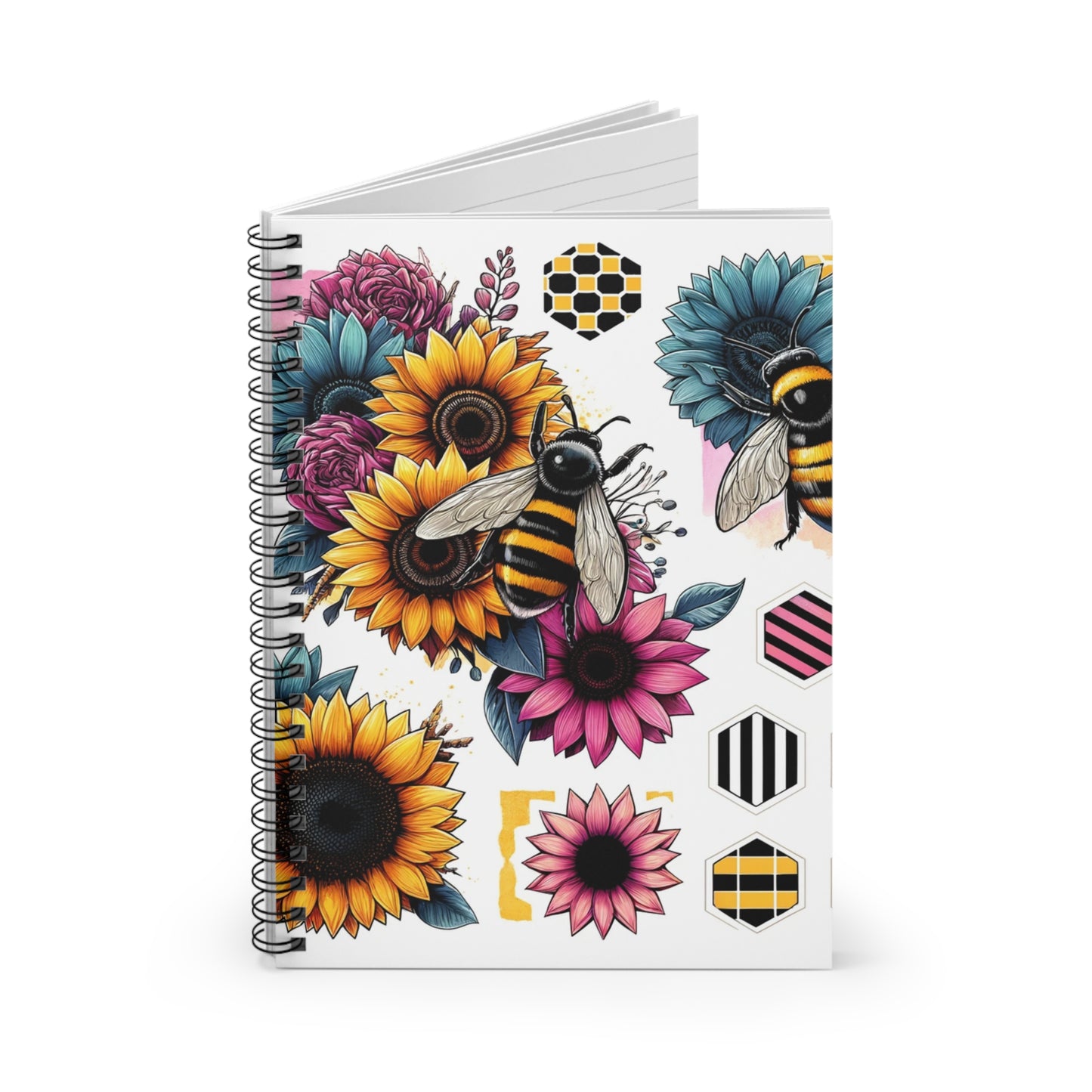 Beez With It Spiral Notebook - Ruled Line