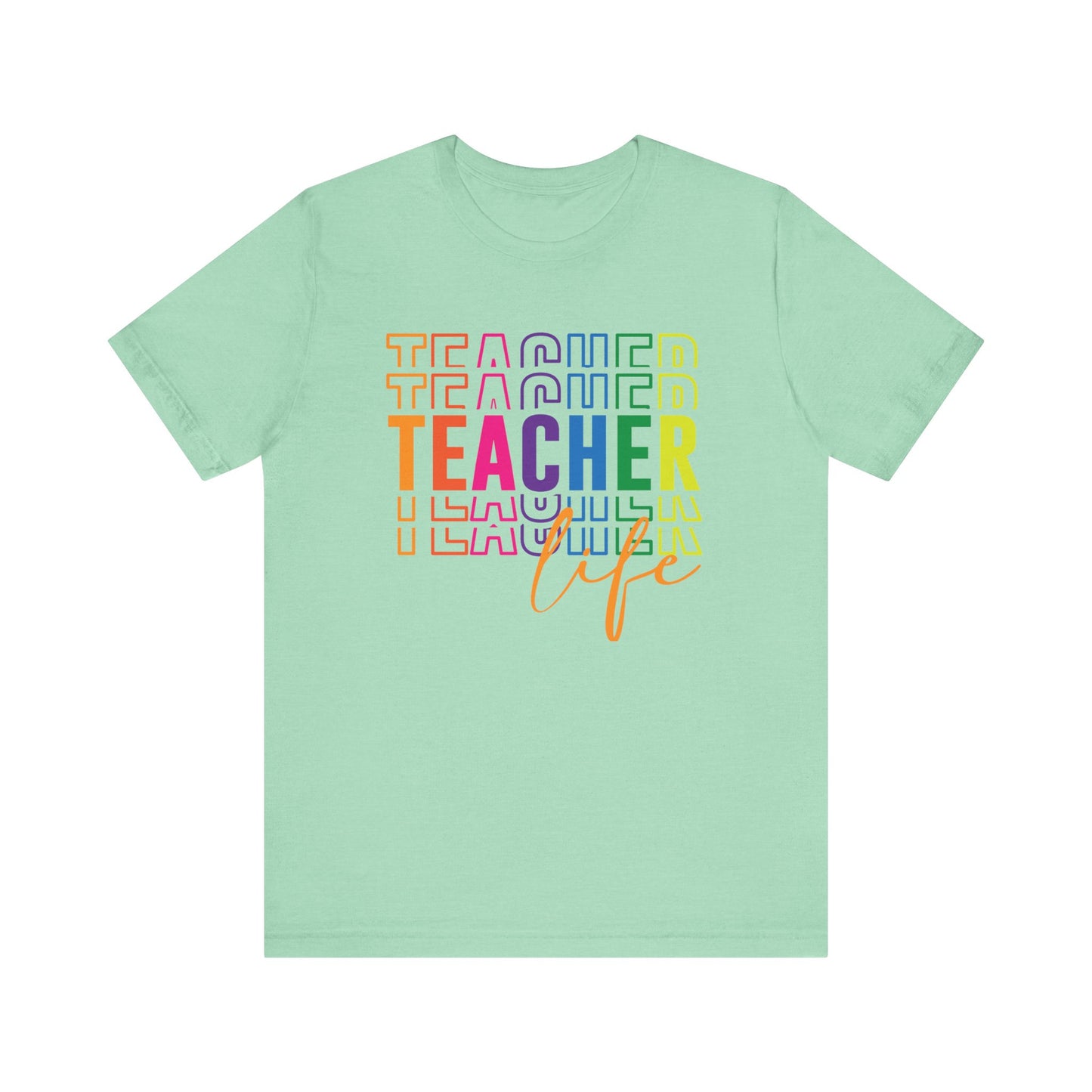 Teacher Life Tee in Multi Color