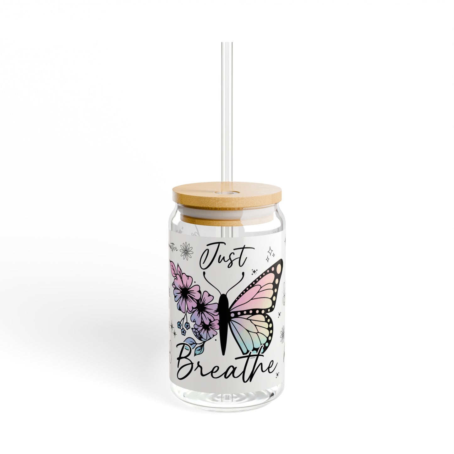 Just Breathe Sipper Glass, 16oz