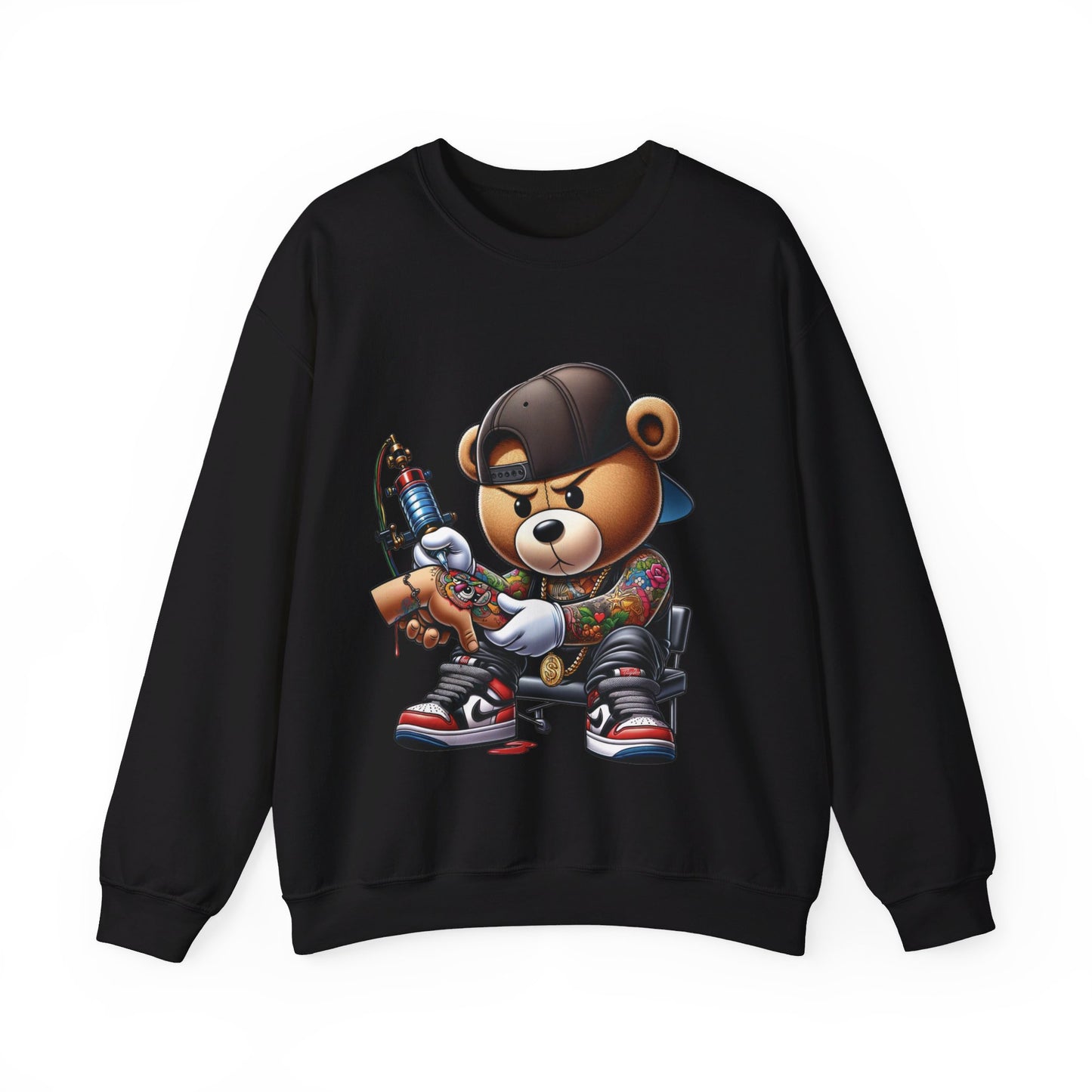 Tattoo Teddy  Crewneck Sweatshirt