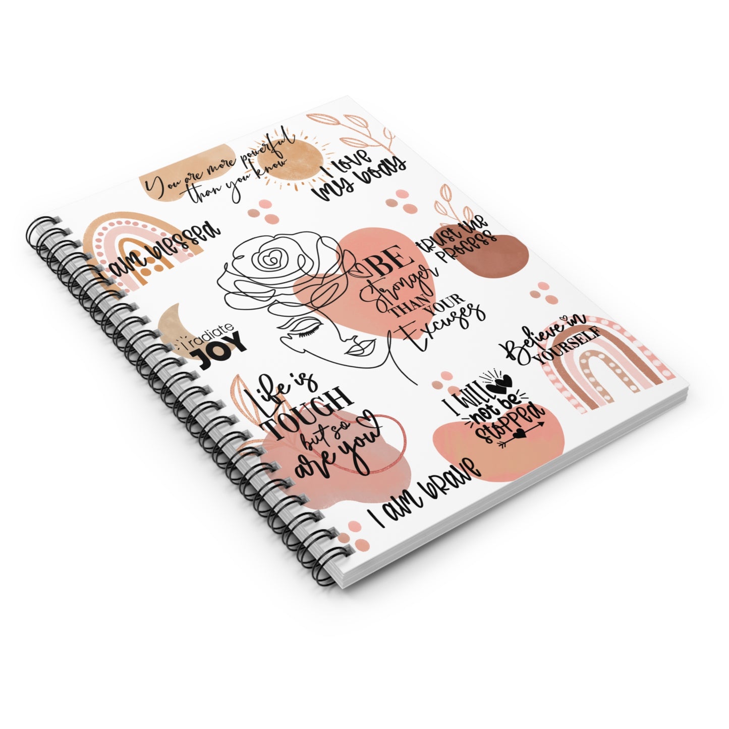 Positive Affirmation Spiral Notebook - Ruled Line