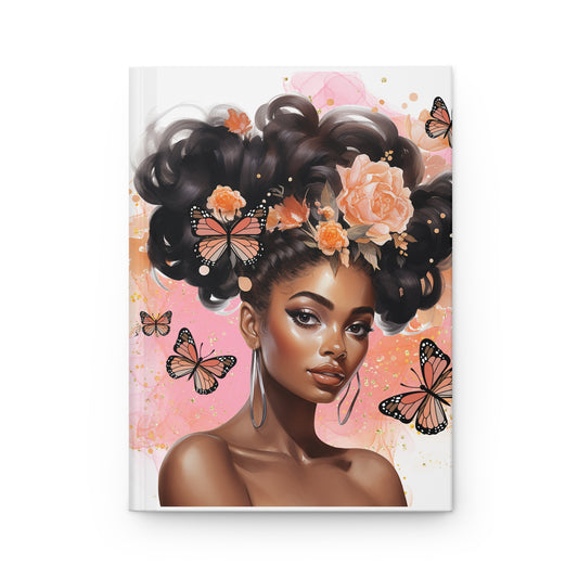 Black Women Glow Different Hardcover Journal Matte