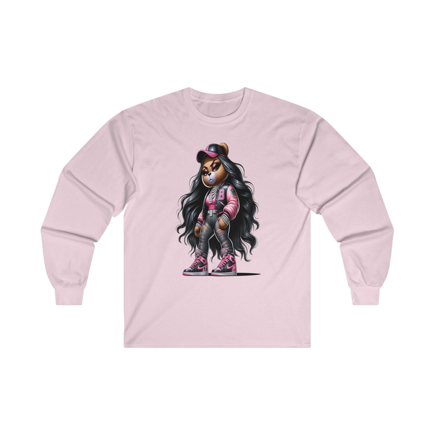 Varsity Blues Pink Lady Long Sleeve Tee