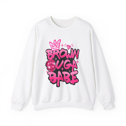 Brown Suga Babe (Pink) Crewneck Sweatshirt