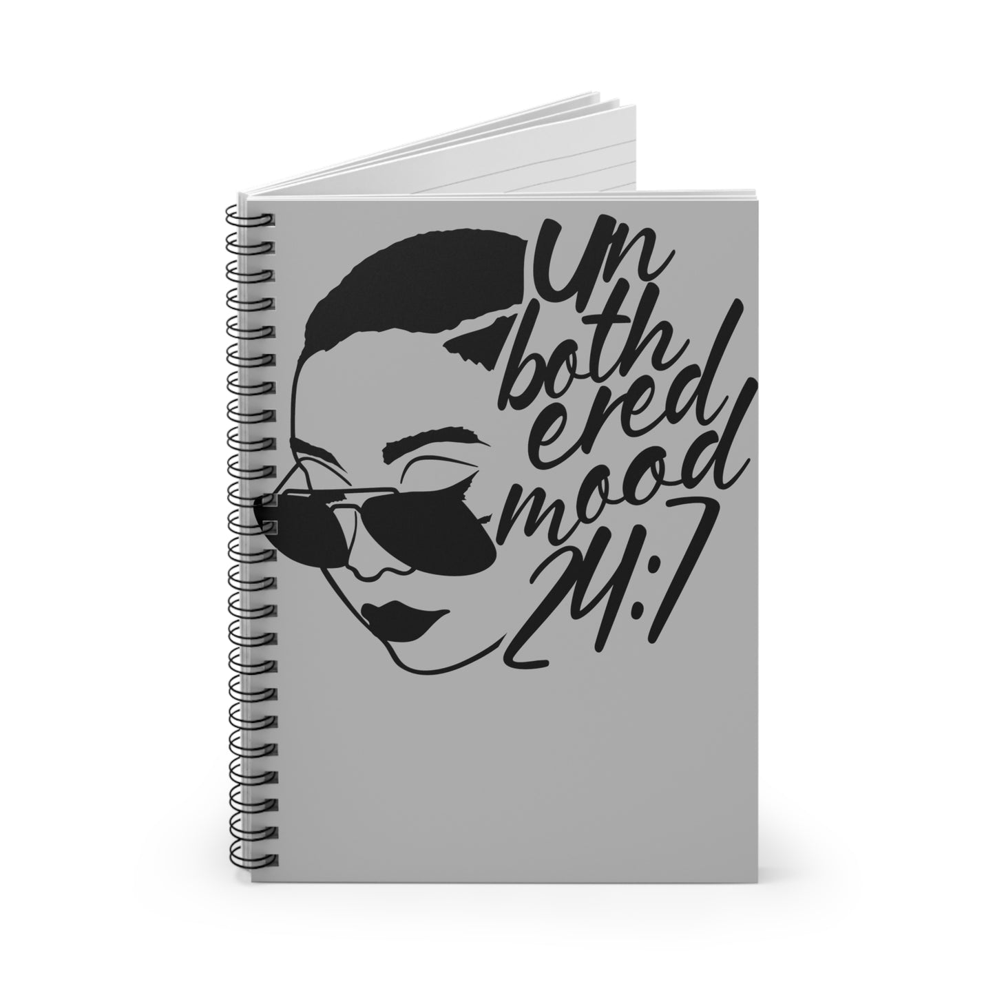 Unbothered Spiral Notebook - Ruled Line