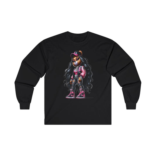 Varsity Blues Pink Lady Long Sleeve Tee