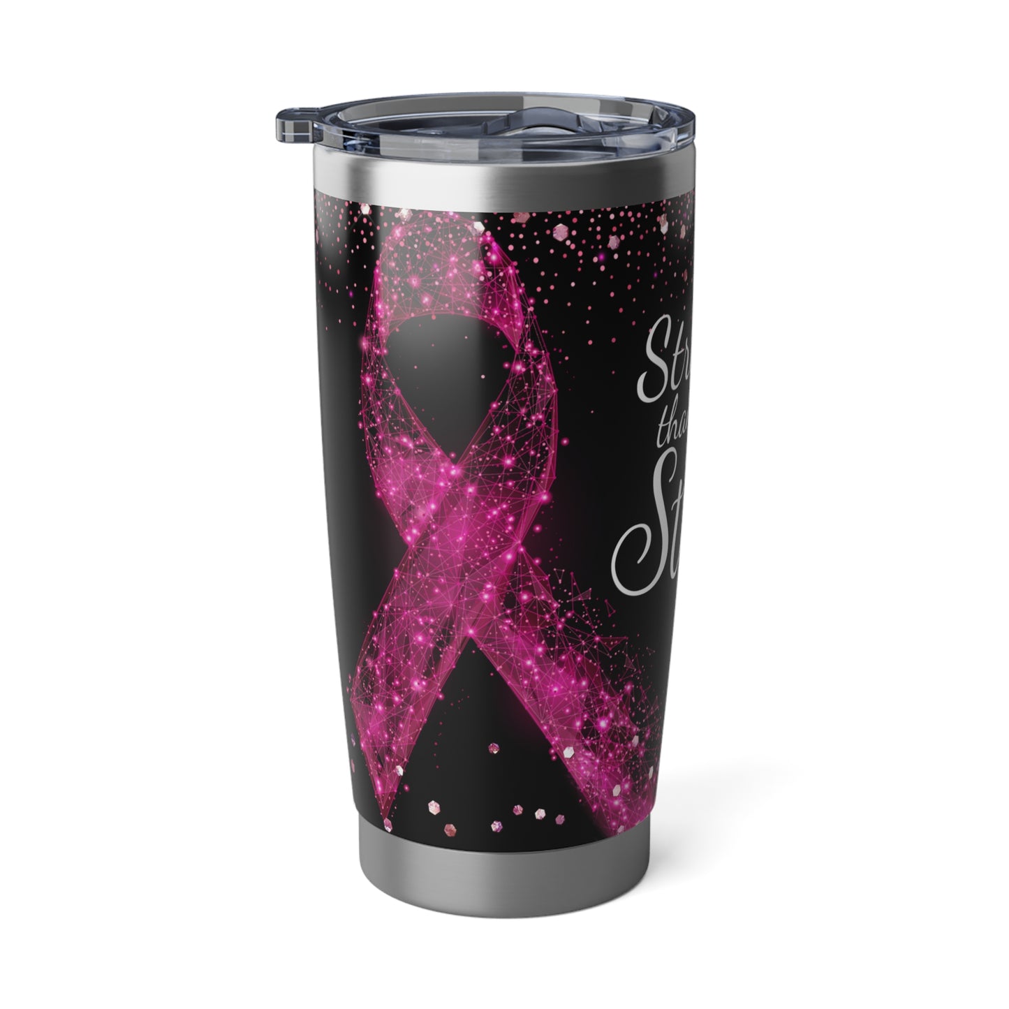 Breast Cancer Awareness Glitter Pink 20oz Tumbler