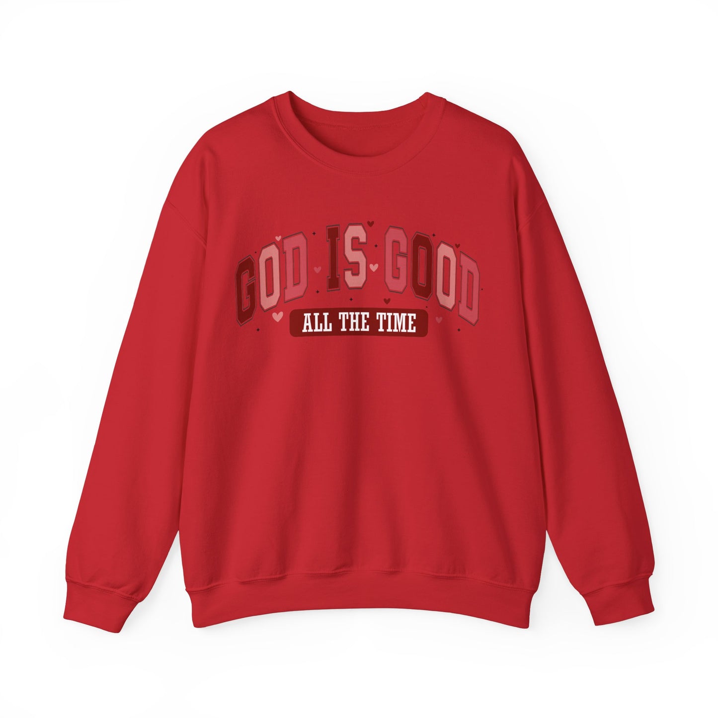 Heavy Blend Crewneck Sweatshirt God Is Good All the time( Christian Valentine)