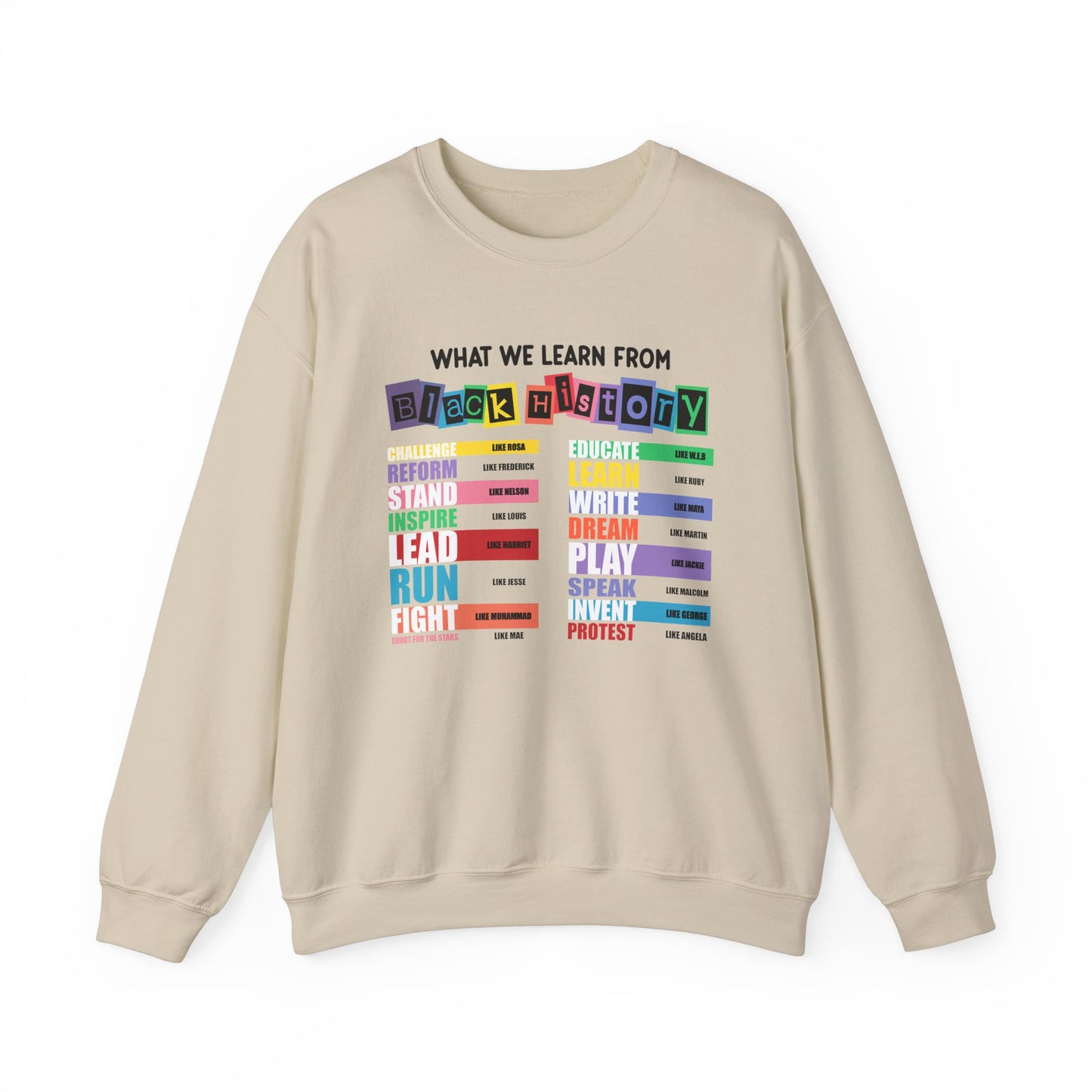 What Did We Learn from Black History Crewneck Sweatshirt