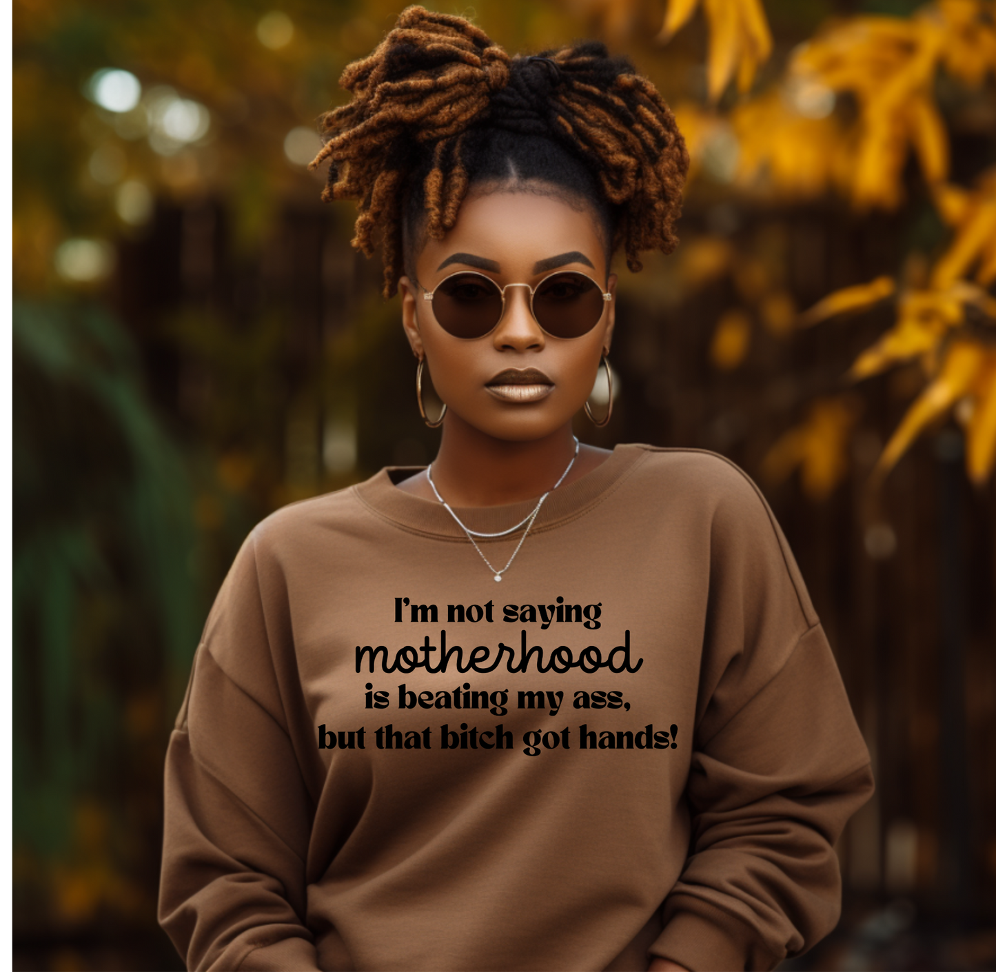 Motherhood Got Hands Crewneck Sweatshirt