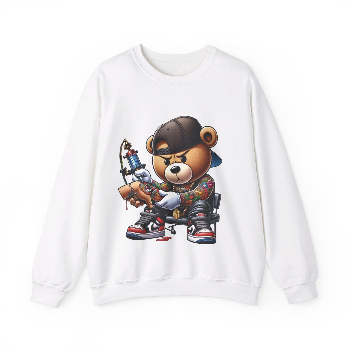 Tattoo Teddy  Crewneck Sweatshirt