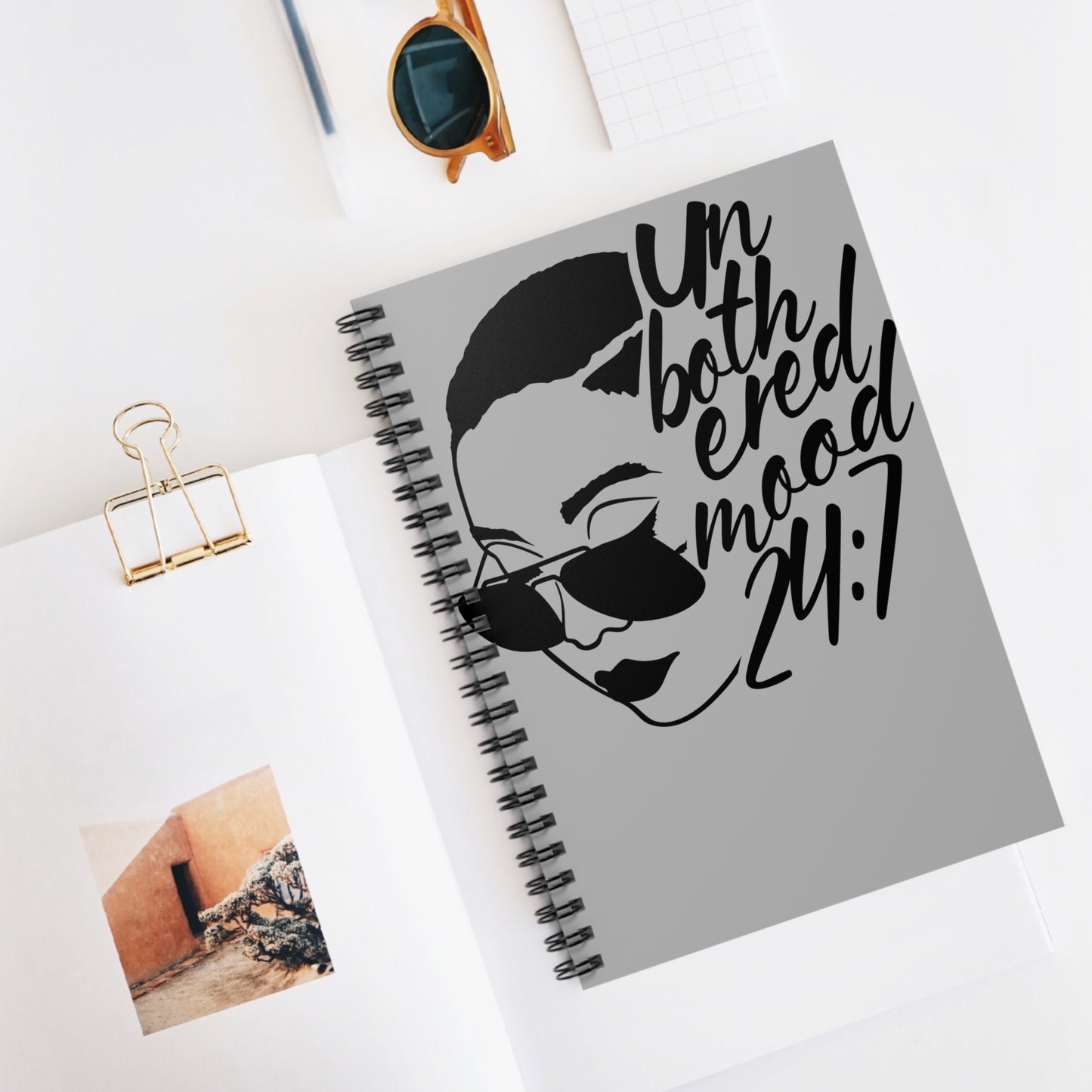 Unbothered Spiral Notebook - Ruled Line