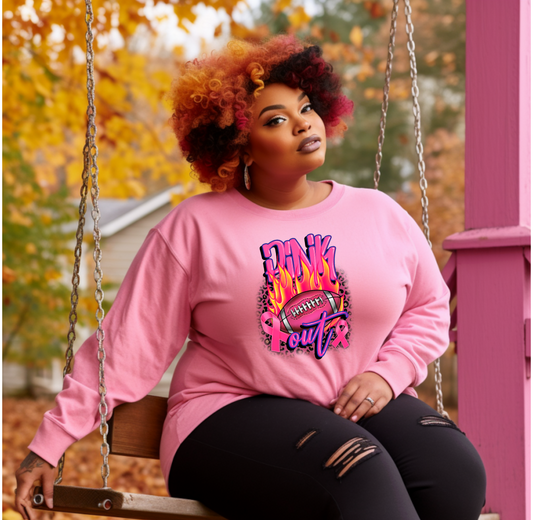 Pink Out Breast Cancer Awareness Crewneck Sweatshirt