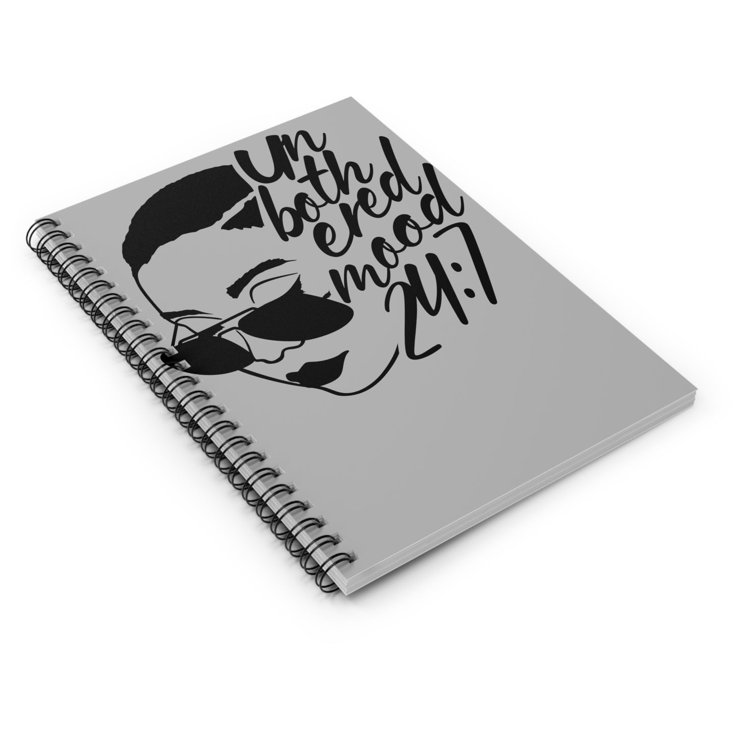 Unbothered Spiral Notebook - Ruled Line