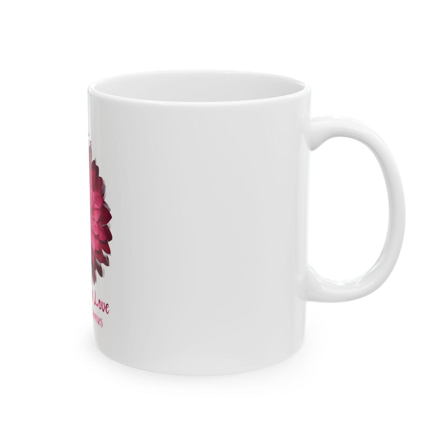 Faith Hope Love Breast Cancer Awareness Ceramic Mug, (11oz, 15oz)