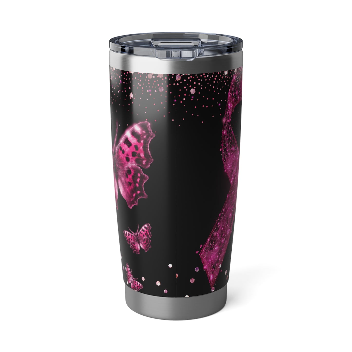 Breast Cancer Awareness Glitter Pink 20oz Tumbler