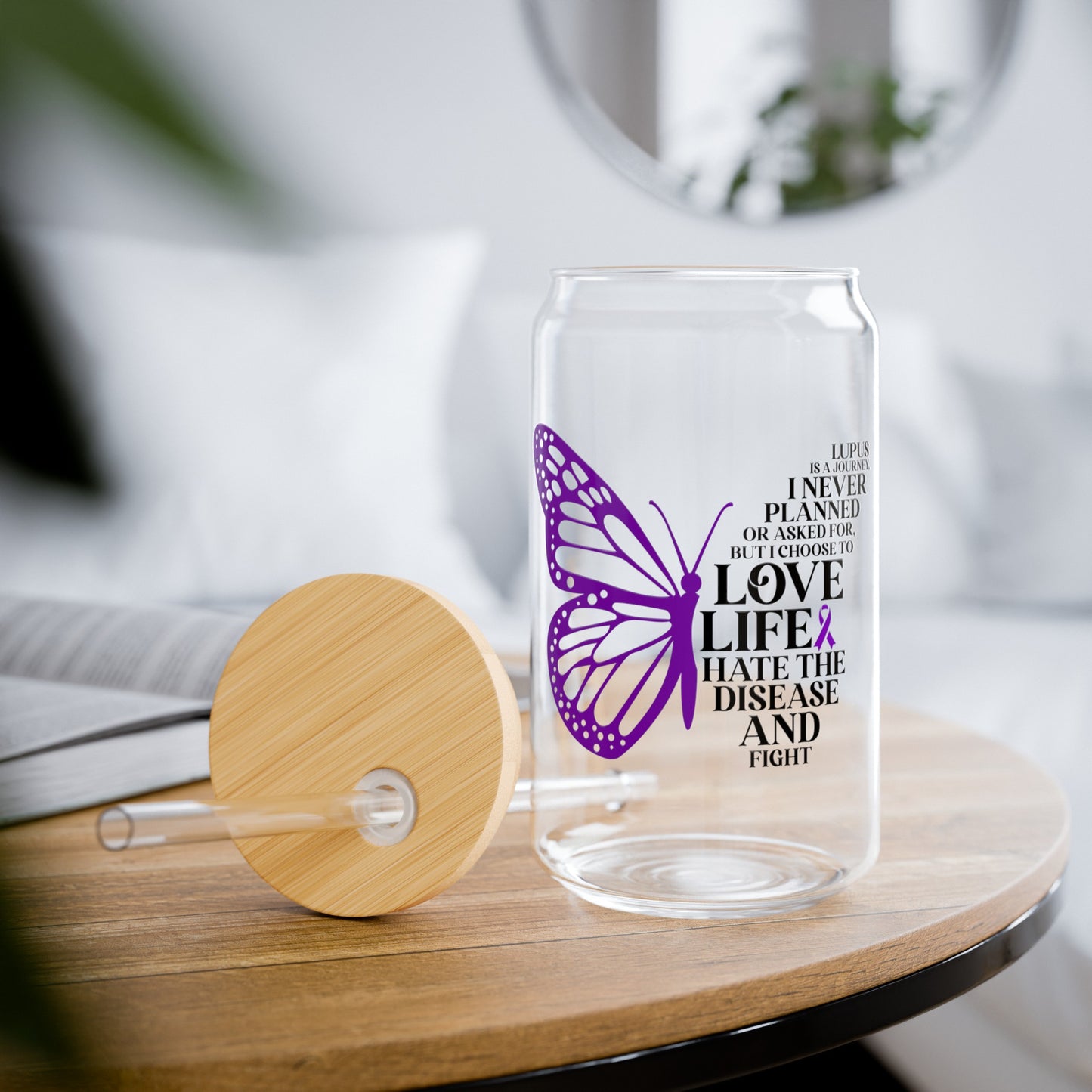 lupus is a journey Sipper Glass, 16oz