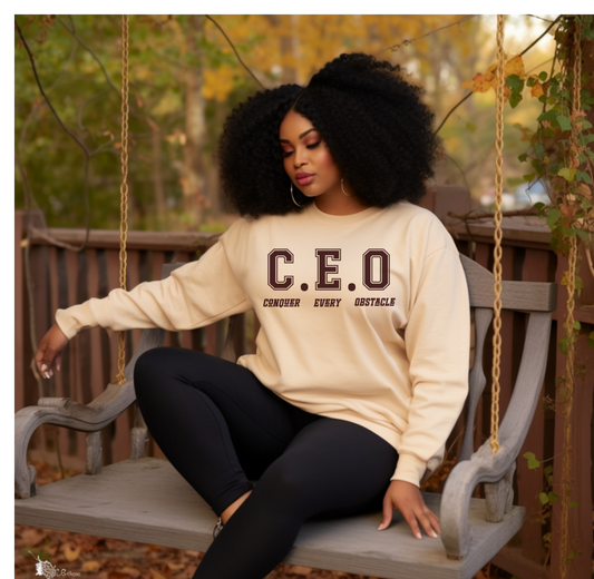 CEO: Conquer Every Obstacle Crewneck Sweatshirt