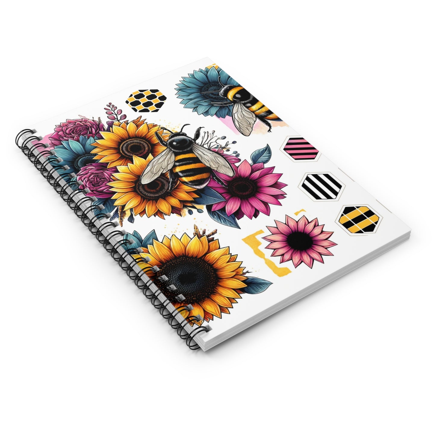 Beez With It Spiral Notebook - Ruled Line