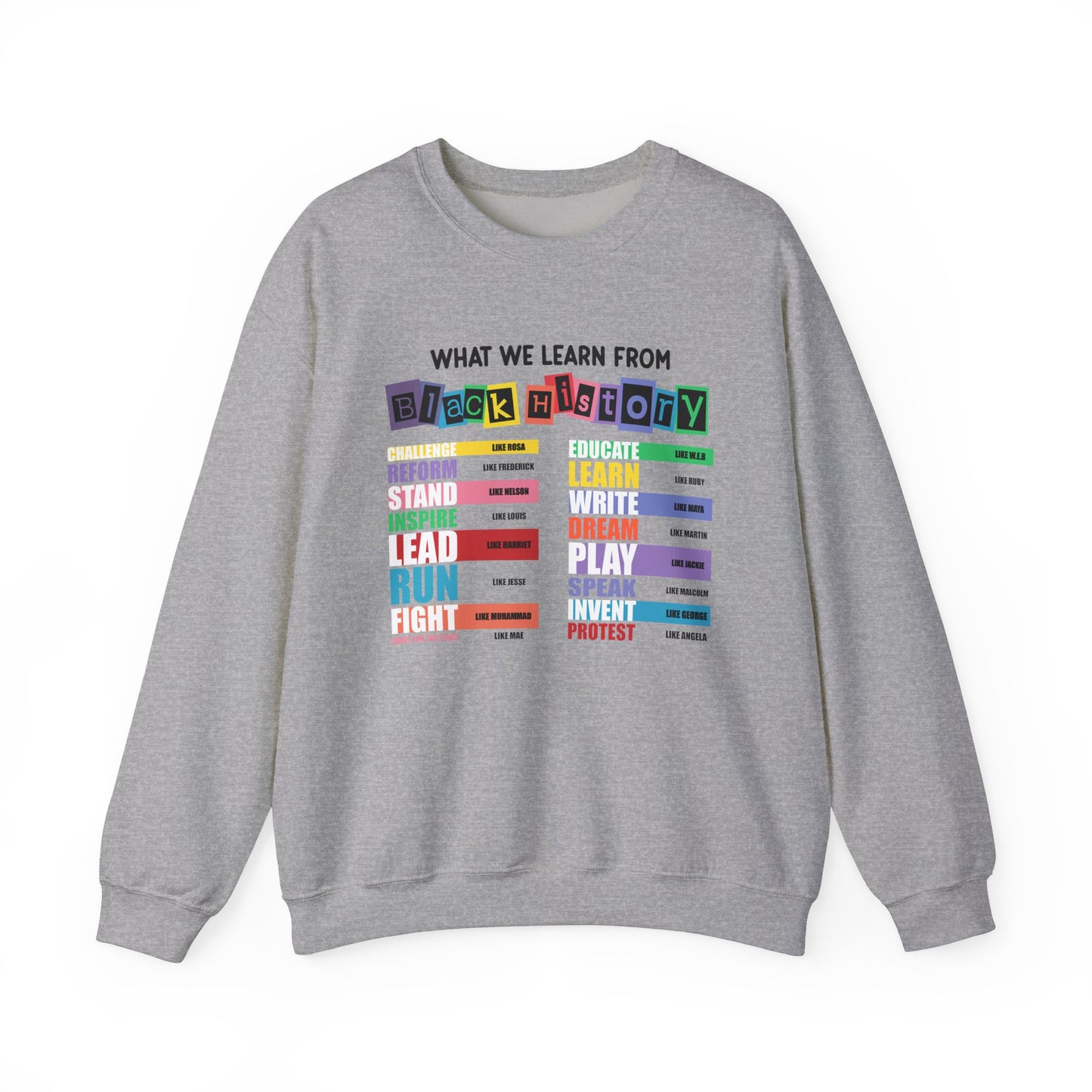 What Did We Learn from Black History Crewneck Sweatshirt