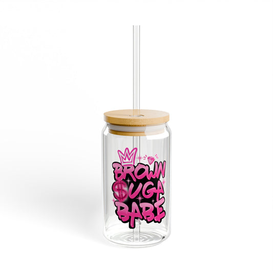 Brown Suga Babe Sipper Glass, 16oz