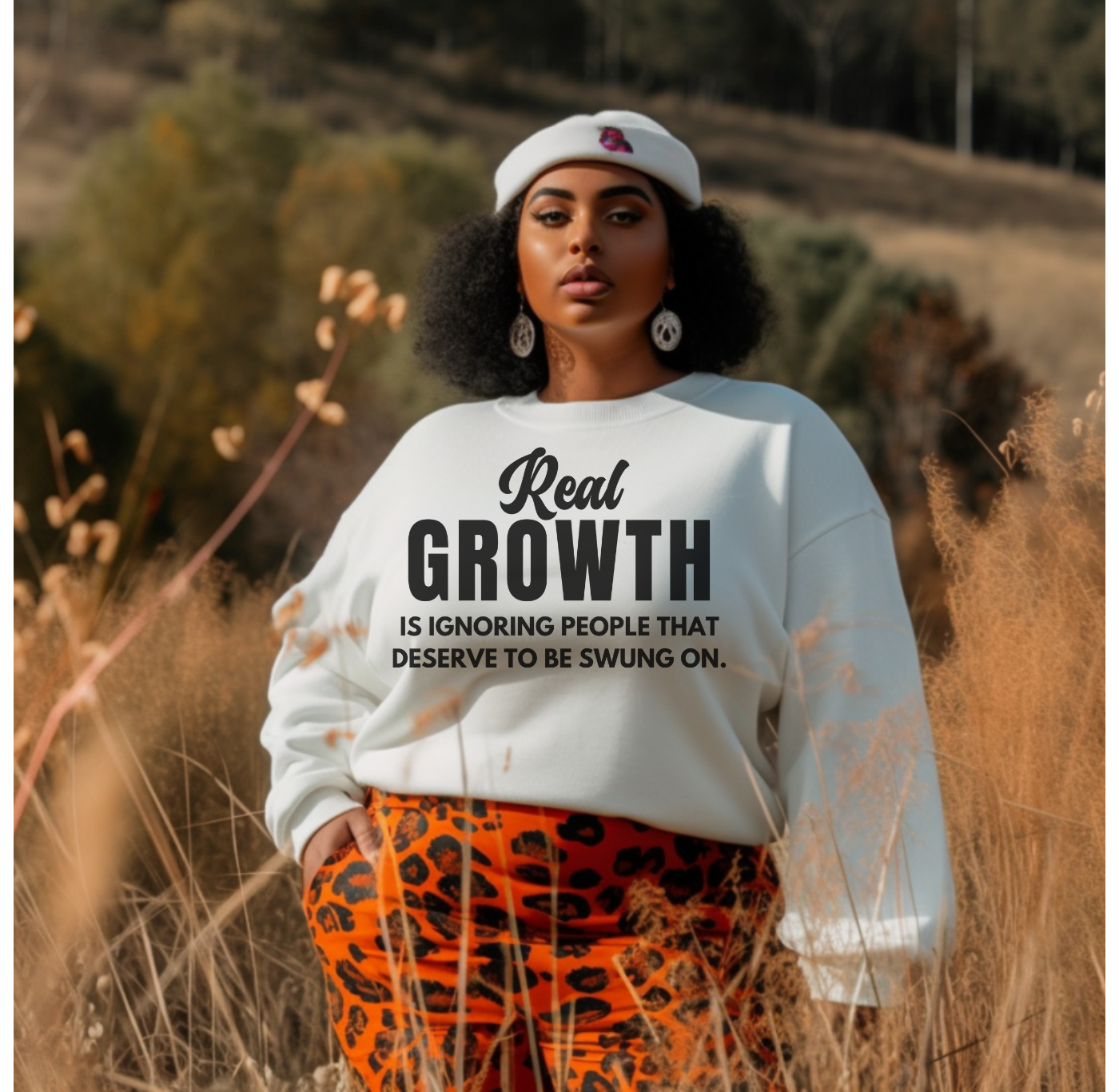 Real Growth is Ignoring People Crewneck Sweatshirt