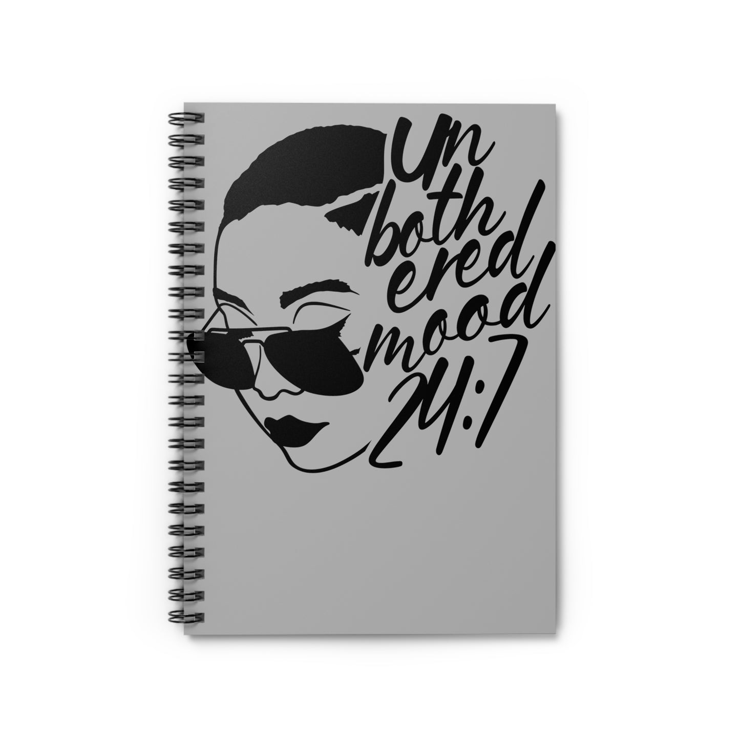 Unbothered Spiral Notebook - Ruled Line