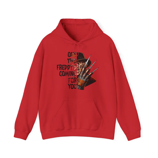 One, Two, Freddy's Coming for You Halloween Hoodie