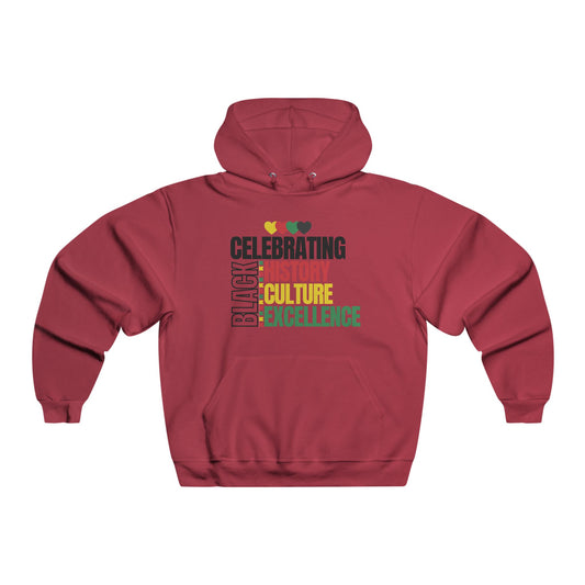 Hooded Sweatshirt - Celebrating Black History & Excellence (Black design)