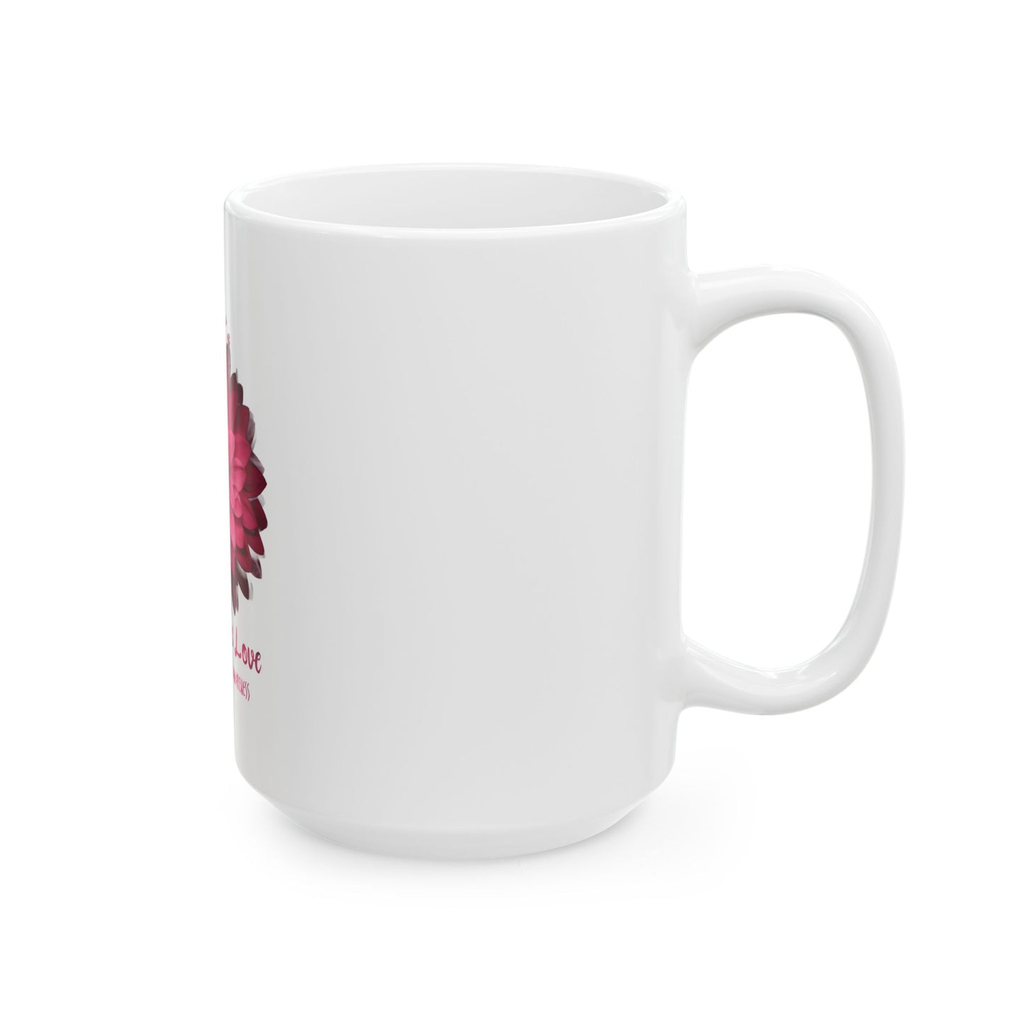 Faith Hope Love Breast Cancer Awareness Ceramic Mug, (11oz, 15oz)