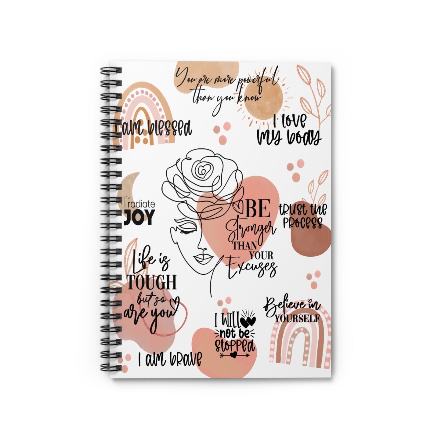 Positive Affirmation Spiral Notebook - Ruled Line