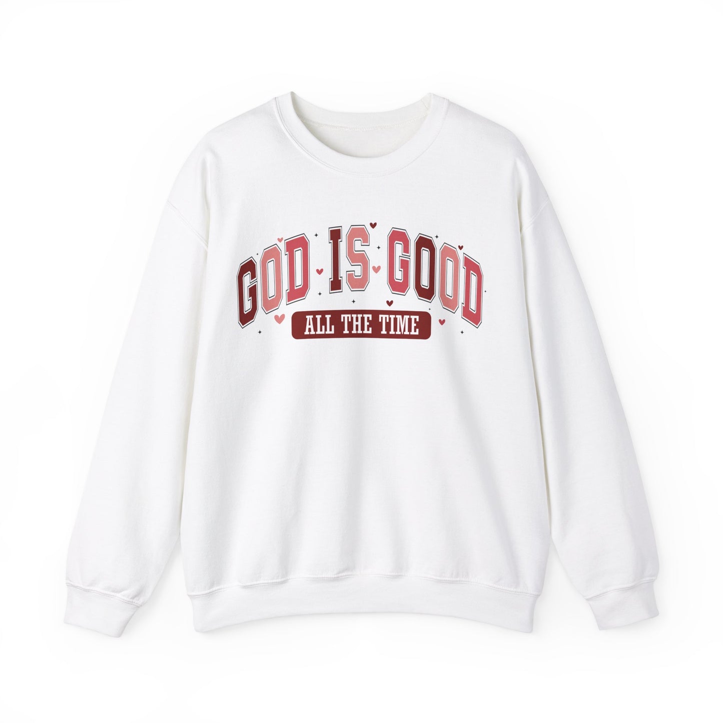 Heavy Blend Crewneck Sweatshirt God Is Good All the time( Christian Valentine)