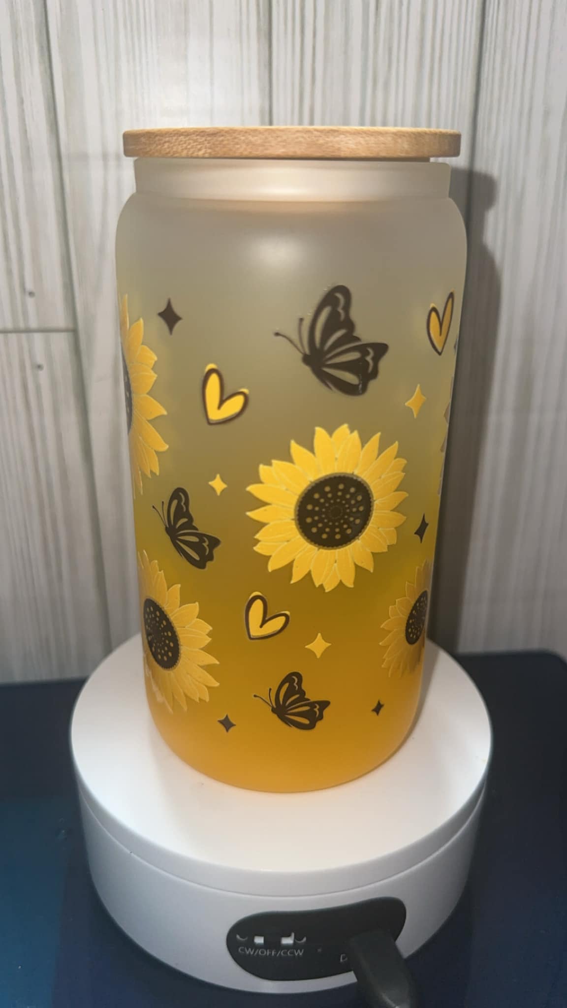 Sunflower Glass tumbler