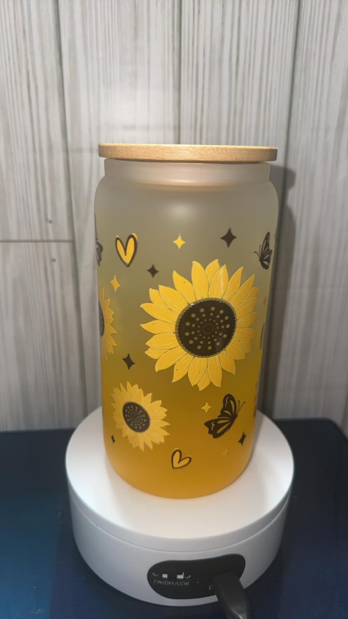 Sunflower Glass tumbler