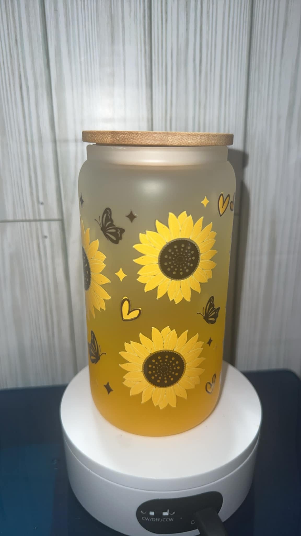 Sunflower Glass tumbler