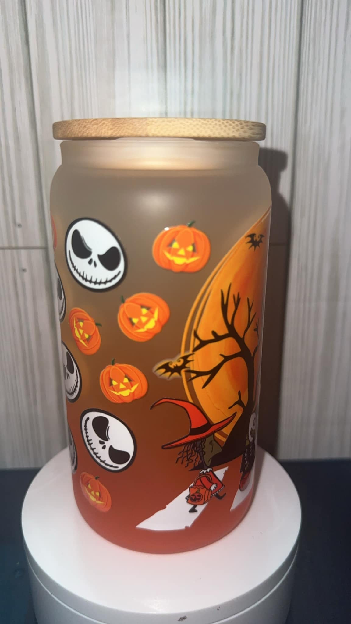 Night before Christmas Halloween tumbler cup