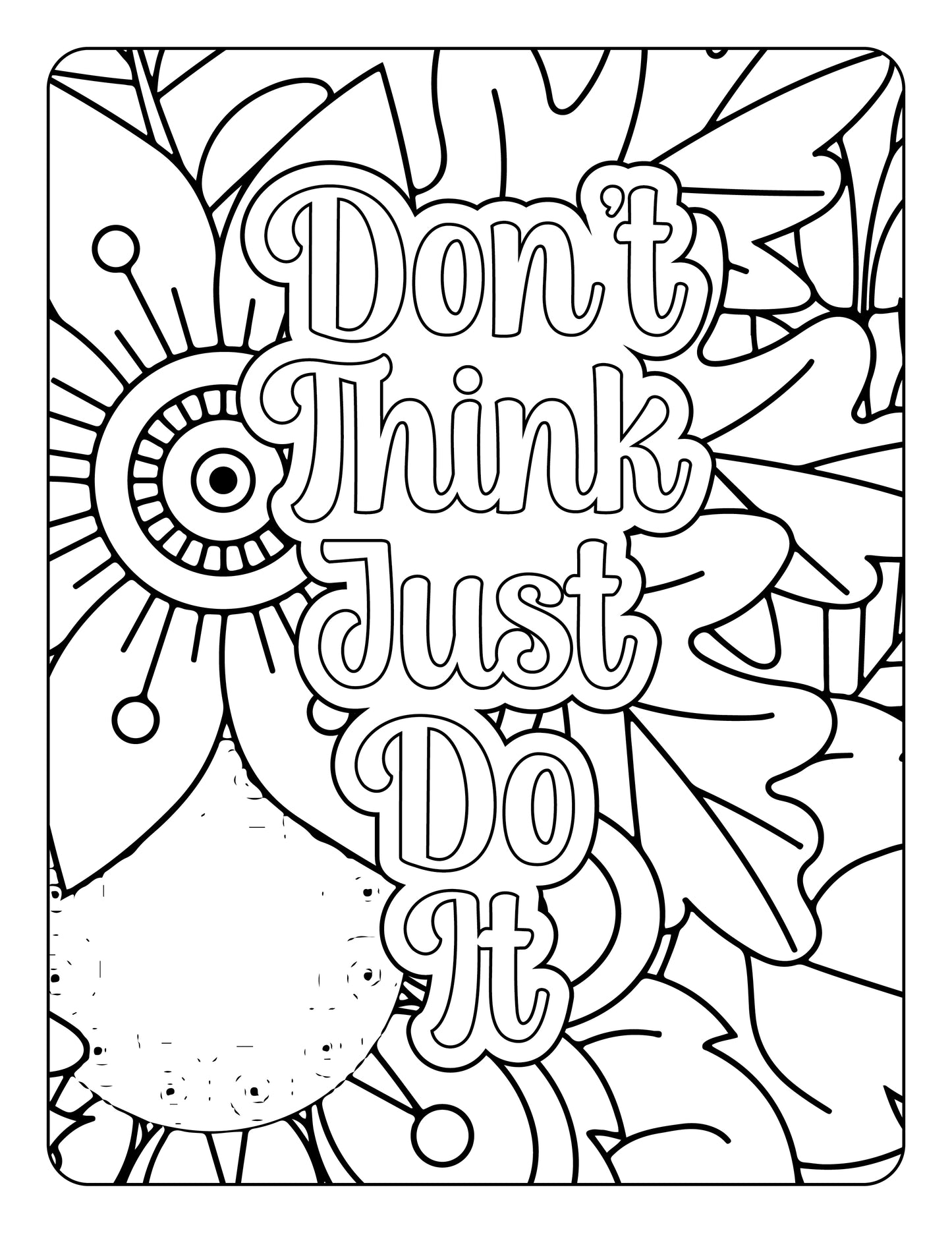 Motivational Quotes Coloring Page