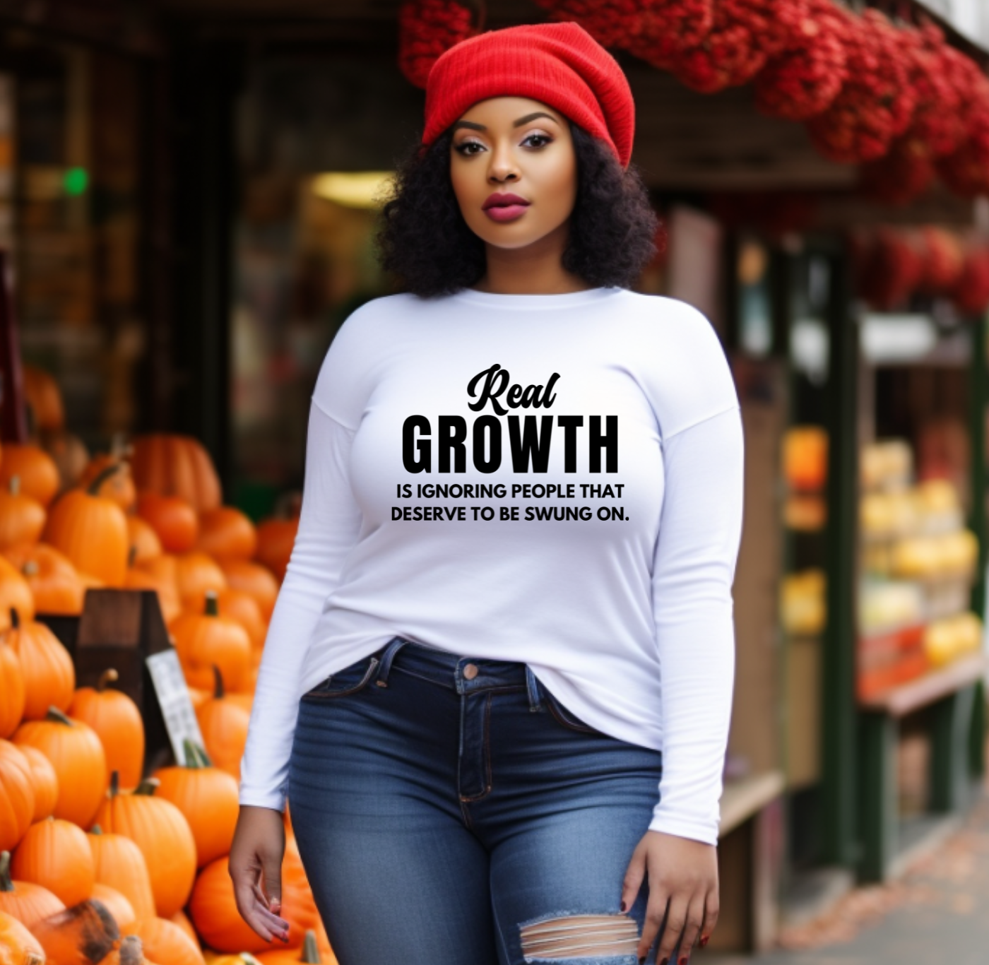 Real Growth is Ignoring People Crewneck Sweatshirt