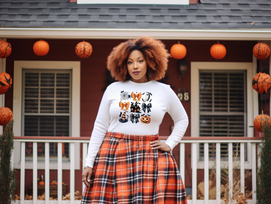 Halloween Coquette Bow Crewneck Sweatshirt